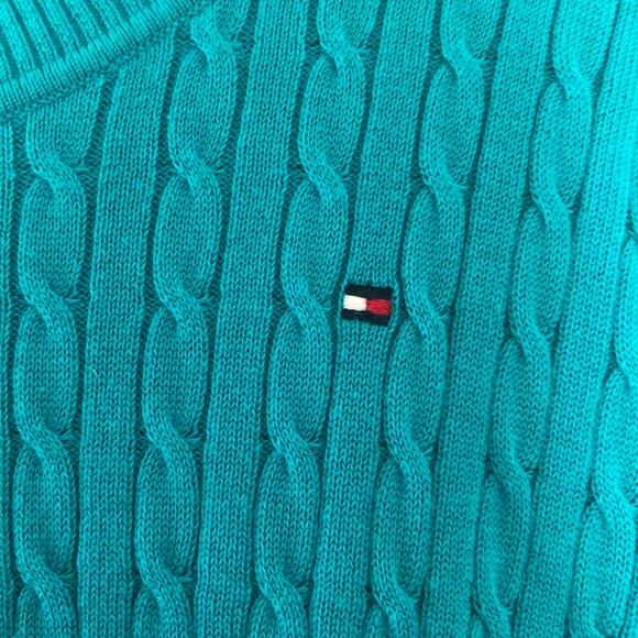 Tommy Hilfiger teal sweater - Picture 3 of 6